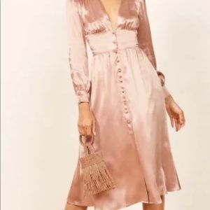 NWT Reformation Nicola Dress in Praline